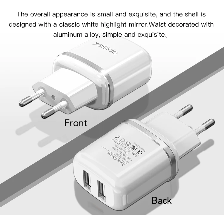 Newest Universal 2 Ports Wall Travel Charger Portable Mobile Phones Dual Usb Charger