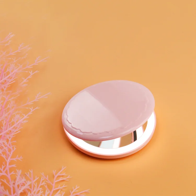 Hand Travel Pocket Beauty Mirrors LED Purse Folding Makeup 2x Magnifying Mirror, Pink/white/customized color 
Hand Travel Pocket Beauty Mirrors LED Purse Folding Makeup 2x Magnifying Mirror, Pink/white/customized color