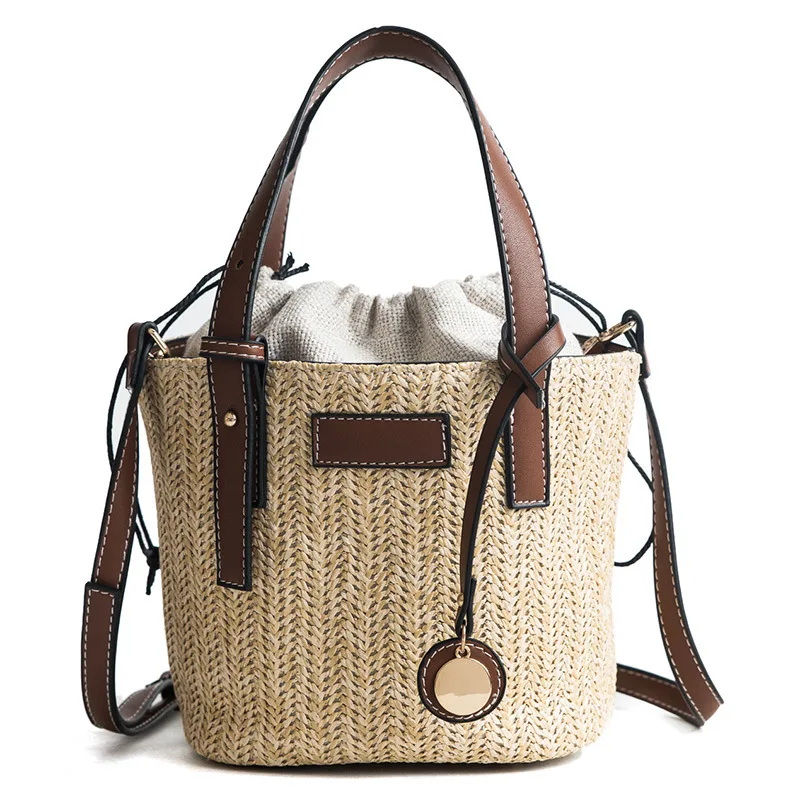 wholesale summer shoulder style straw beach bag with leather handles, Customized color
wholesale summer shoulder style straw beach bag with leather handles, Customized color