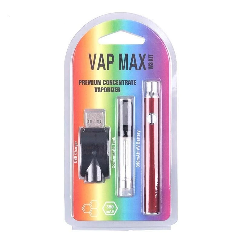 Factory price CBD vape pen kit Vap Max W3 vaporizer start kit with 510 thread CBD vape battery, Black silver blue red white
Factory price CBD vape pen kit Vap Max W3 vaporizer start kit with 510 thread CBD vape battery, Black silver blue red white