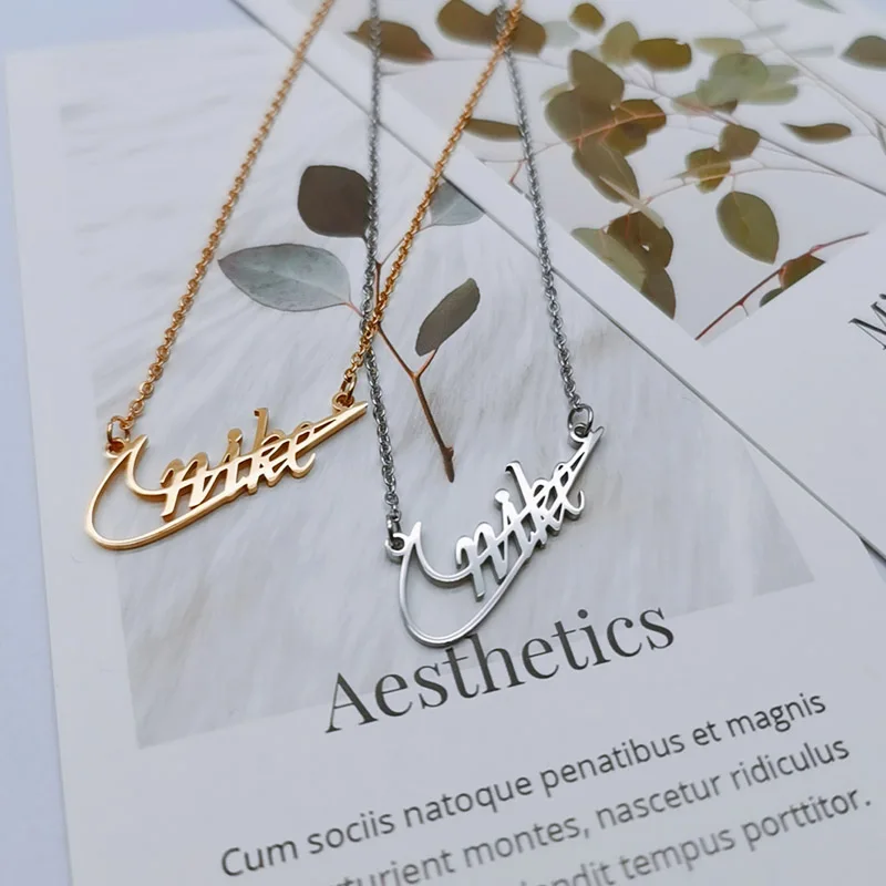 Wholesale Cheap 18K Gold Stainless Steel Engraved Swoosh Pendant Necklace Gold Tick Pendant Custom Name Number Necklace Jewelry, Silver , gold plated, rose gold
Wholesale Cheap 18K Gold Stainless Steel Engraved Swoosh Pendant Necklace Gold Tick Pendant Custom Name Number Necklace Jewelry, Silver , gold plated, rose gold
