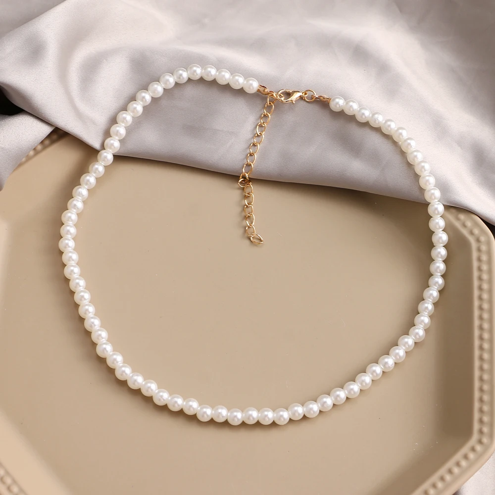 Hot Selling High Quality Elegant Style Gold plated Chain Bead Choker Pearl necklace for women Jewellery
Hot Selling High Quality Elegant Style Gold plated Chain Bead Choker Pearl necklace for women Jewellery