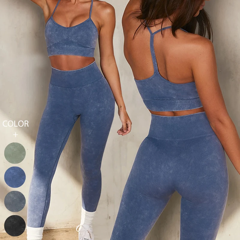 Hot Selling women Yoga Bra Sets Ribbed Acid Wash High Waist Leggings Gym Clothing yoga set
Hot Selling women Yoga Bra Sets Ribbed Acid Wash High Waist Leggings Gym Clothing yoga set
