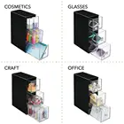 Tea Custom 3 Drawers Clear Acrylic Countertop Tea Bag Hoder Plastic Storage Box