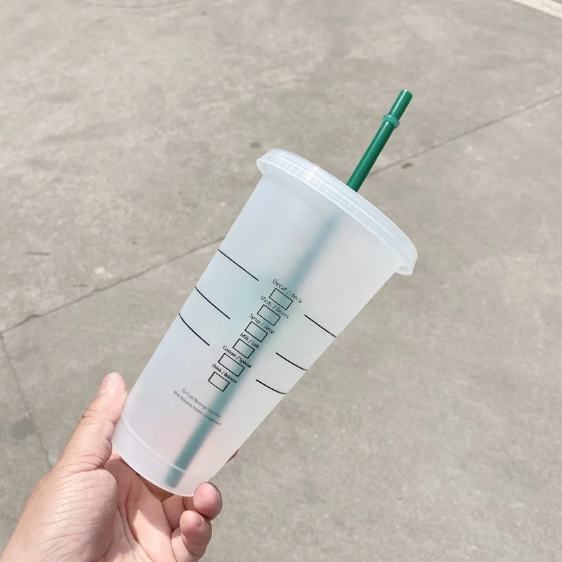 Wholesale 710ml Black White Straw Cup With Lid Color Change Coffee Cup Reusable Cups Plastic Tumbler Matte Coffee Mug
Wholesale 710ml Black White Straw Cup With Lid Color Change Coffee Cup Reusable Cups Plastic Tumbler Matte Coffee Mug