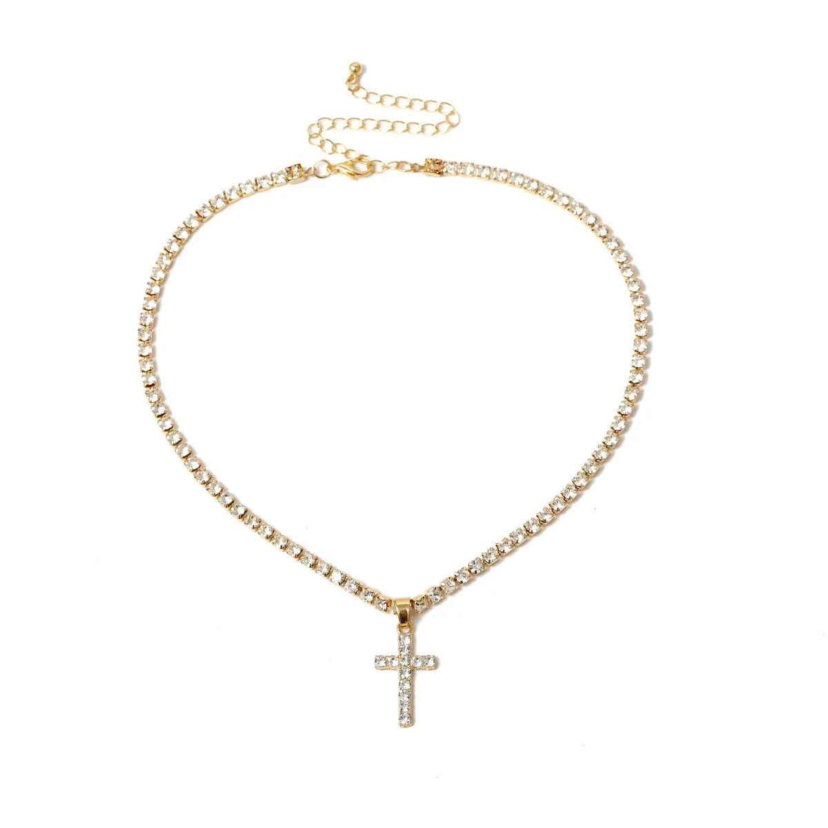 Zirconia Crystal gold silver Plated Box Chain Choker Cross Pendant alloy Necklace Fashion Jewelry Gifts For Women
Zirconia Crystal gold silver Plated Box Chain Choker Cross Pendant alloy Necklace Fashion Jewelry Gifts For Women