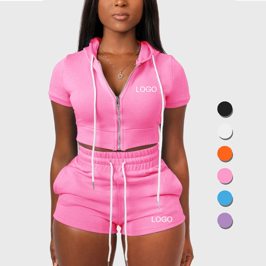 Hot Yoga Crop Top Full Zipper Hoodie Top Matched Shorts Custom Color Logo Crop Yoga Crop Shorts Sets
Hot Yoga Crop Top Full Zipper Hoodie Top Matched Shorts Custom Color Logo Crop Yoga Crop Shorts Sets