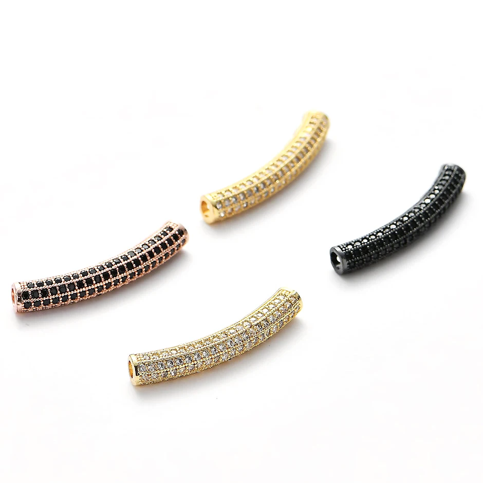 Jewelry Findings CZ Micro Pave Brass Charms Metal Copper Tube Spacer Beads for Jewelry Making DIY
Jewelry Findings CZ Micro Pave Brass Charms Metal Copper Tube Spacer Beads for Jewelry Making DIY