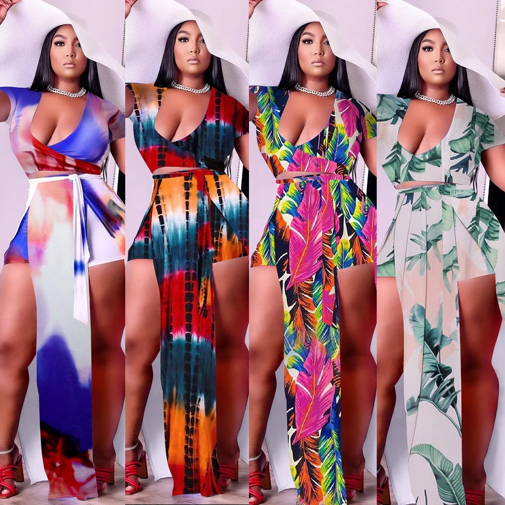 DVK2116 New arrivals sexy bandage 2 piece women 2021 fashionable summer clothing v-neck slit womens plus size 2 piece sets
DVK2116 New arrivals sexy bandage 2 piece women 2021 fashionable summer clothing v-neck slit womens plus size 2 piece sets
