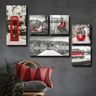 6 panel printing canvas art fabric wall art canvas home decor living room art - London Telephone Box