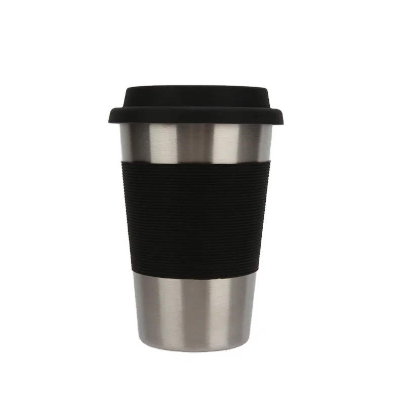Single Wall logo custom stainless steel reusable coffee tumbler with silicone sleeve
Single Wall logo custom stainless steel reusable coffee tumbler with silicone sleeve