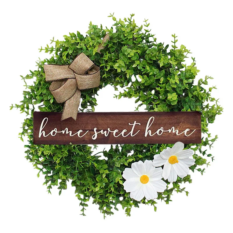 New product front door decoration Christmas wall decoration Eucalyptus small fresh brand garland door hanger
New product front door decoration Christmas wall decoration Eucalyptus small fresh brand garland door hanger