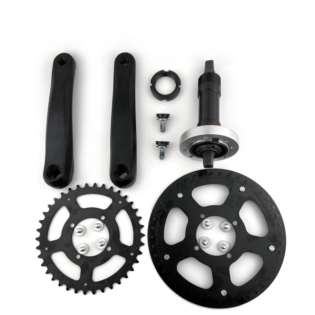 L-faster Freewheel Crankset For Electric Bike Mid-drive Kit 68mm to 73mm Bottom Bracket
L-faster Freewheel Crankset For Electric Bike Mid-drive Kit 68mm to 73mm Bottom Bracket