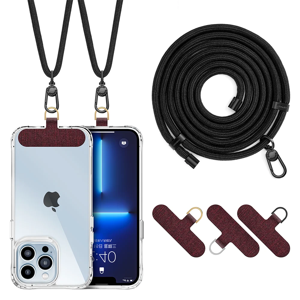 

T Shape Mobile Phone Accessories Universal Necklace Crossbody Phone Lanyard Patch Tab Tether Cell Mobile Phone Strap