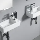 Basin HY-3053RMB Matt Black Glaze Modern Rectangular Ceramic Vanity Wall Hung Basin
