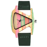 Custom Logo Genuine Leather Strap Quartz Bamboo Wood Watch Women Triangle Hollow Dial
Custom Logo Genuine Leather Strap Quartz Bamboo Wood Watch Women Triangle Hollow Dial