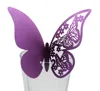 Wholesale butterfly paper seat name place wine glass cup card for wedding party home christmas decoration
