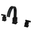 korea upc 3 pcs faucet matte black faucet cross