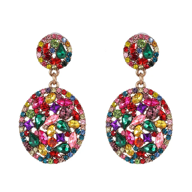 VRIUA Luxury Crystal Drop Earrings For Women 2019 Big Colorful Round Statement Earrings Rhinestone Fashion Jewellery
VRIUA Luxury Crystal Drop Earrings For Women 2019 Big Colorful Round Statement Earrings Rhinestone Fashion Jewellery