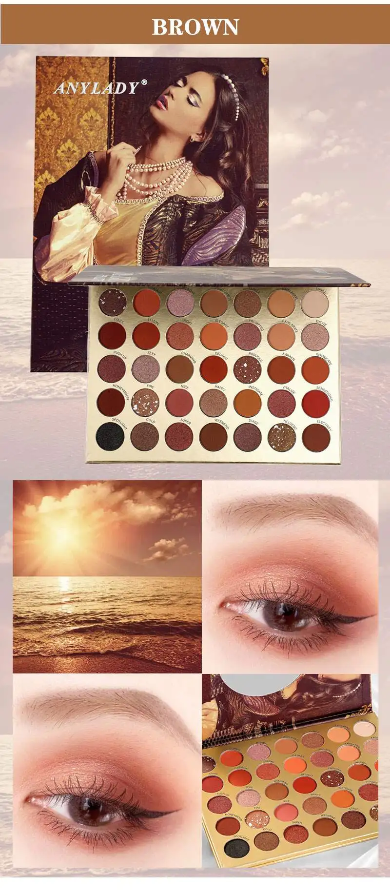 35 Clors Matte Shimmer Eye Shadow Pallete Waterproof Powder Natural Pigmented Nude Smokey Professional Cosmetic Set, Muliti-color 
35 Clors Matte Shimmer Eye Shadow Pallete Waterproof Powder Natural Pigmented Nude Smokey Professional Cosmetic Set, Muliti-color