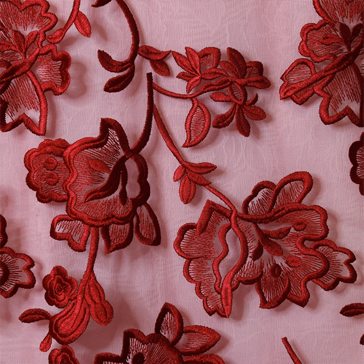 MX341 Yanzi Hot Red Plain Flat Heavy Net Embroidered Soft Korea Mesh With Flower Lace For Women
MX341 Yanzi Hot Red Plain Flat Heavy Net Embroidered Soft Korea Mesh With Flower Lace For Women