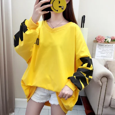 2020 new loose large size fat mmV collar lazy letter printed sweater women streetwear women sweatshirt top trendy ins
2020 new loose large size fat mmV collar lazy letter printed sweater women streetwear women sweatshirt top trendy ins
