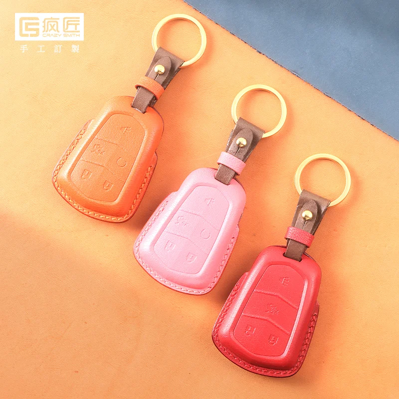 2021 NEW High Grade Craft Hand Sewing Genuine Leather Smart Car Key Cover Case for Cadillac ATS/CT6/XT54, 17 color available
2021 NEW High Grade Craft Hand Sewing Genuine Leather Smart Car Key Cover Case for Cadillac ATS/CT6/XT54, 17 color available