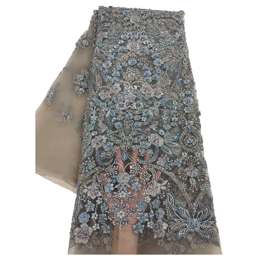 New Arrival African Handwork Beaded Lace Fabrics For Nigerian Women Party Gown Heavy Embroidered Silk Dress Tulle Mesh Materials, Customize
New Arrival African Handwork Beaded Lace Fabrics For Nigerian Women Party Gown Heavy Embroidered Silk Dress Tulle Mesh Materials, Customize