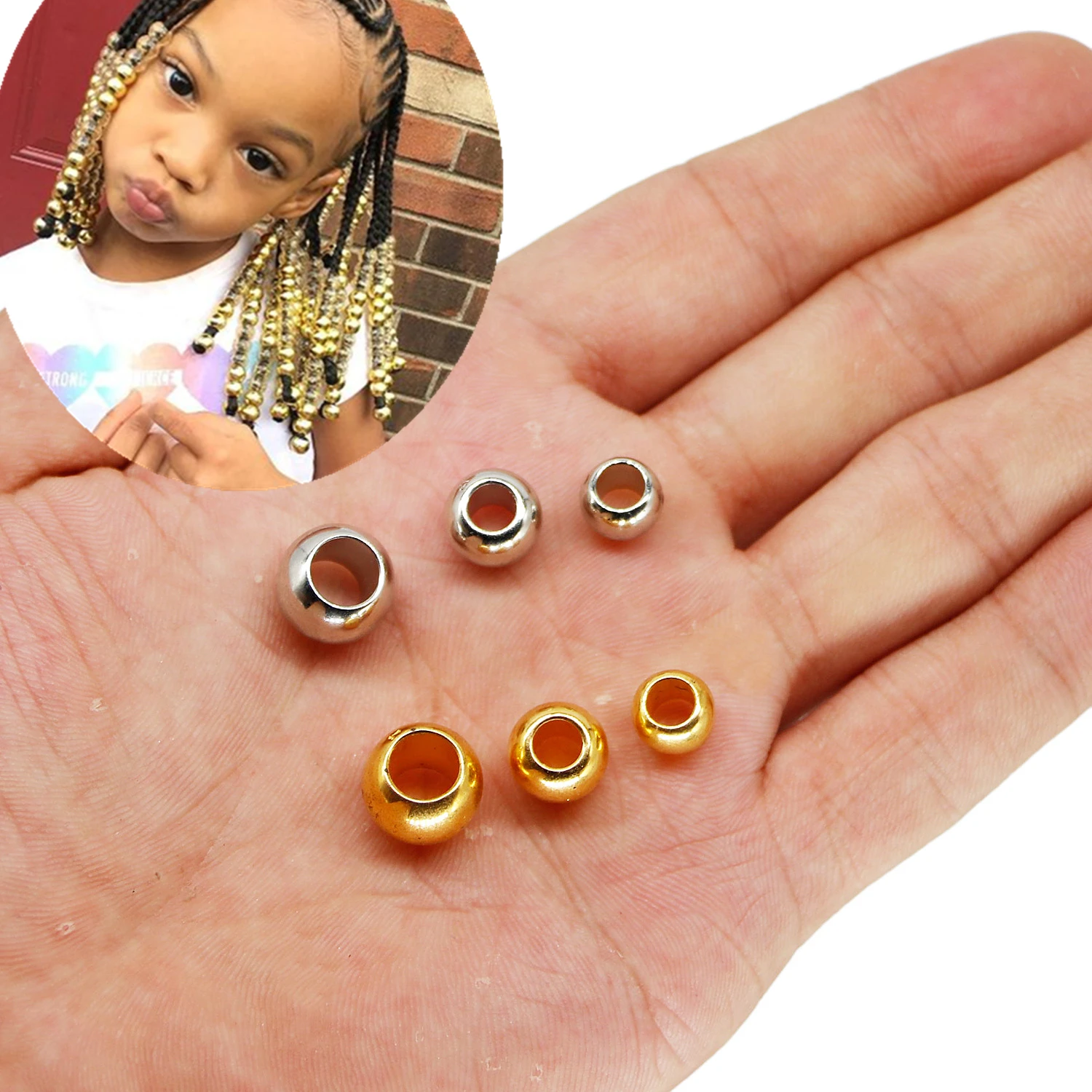 MYSURE 100pcs gold and silver hair beads for braids accessories pony hair beads for little girls hair beads for kids Children
MYSURE 100pcs gold and silver hair beads for braids accessories pony hair beads for little girls hair beads for kids Children