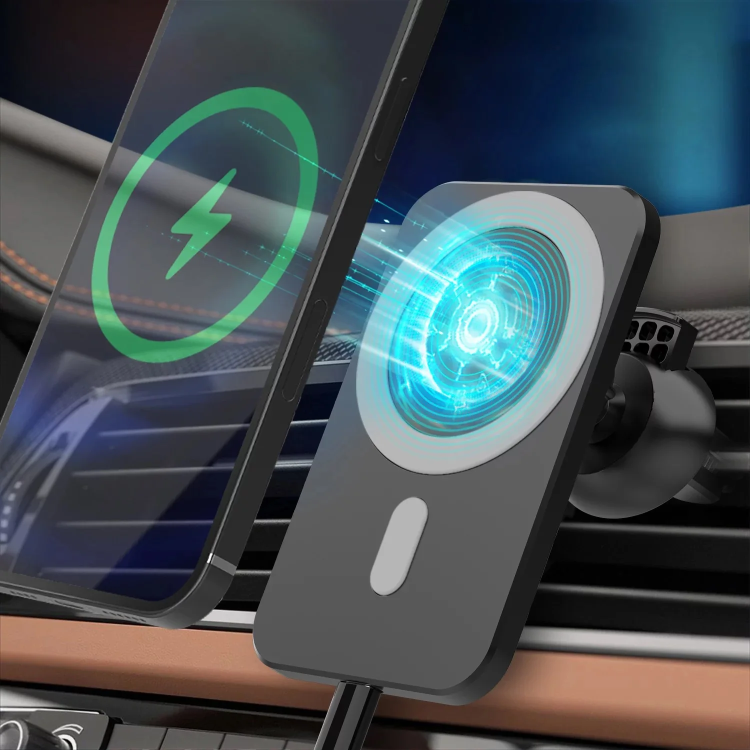 Magnetic Automatic Wireless Charger Car Holder Smart Sensor 15W Car Wirless Charger For Mobile Phone, White black customized
Magnetic Automatic Wireless Charger Car Holder Smart Sensor 15W Car Wirless Charger For Mobile Phone, White black customized