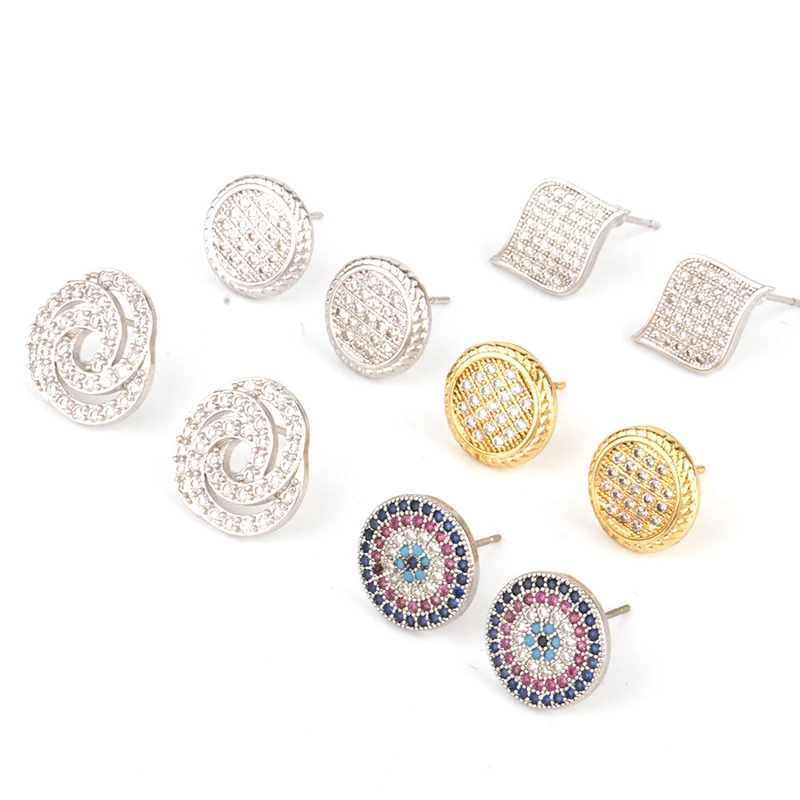 Luxury Cubic Zircon Micro Pave Colorful Round Stud Earring for Women Fashion Wedding Bridal Party S925 Silver Needle Jewelry
Luxury Cubic Zircon Micro Pave Colorful Round Stud Earring for Women Fashion Wedding Bridal Party S925 Silver Needle Jewelry