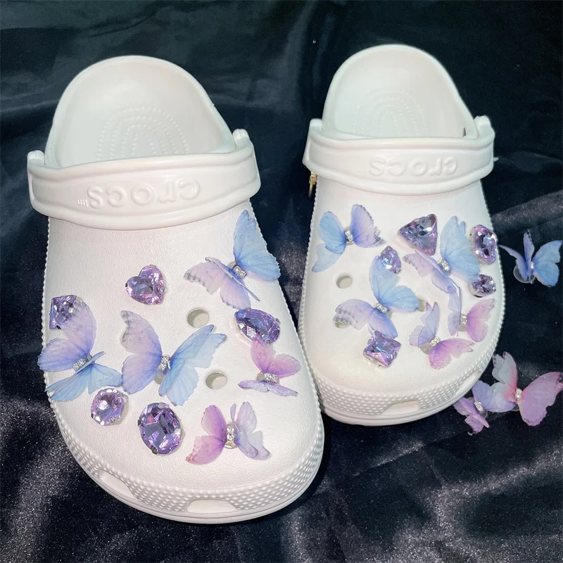 Wholesale Designer Croc Charms Butterfly Rhinestone Croc Charms Clogs Shoes Buckle DIY Quality Shoes Decoration Trend Charms
Wholesale Designer Croc Charms Butterfly Rhinestone Croc Charms Clogs Shoes Buckle DIY Quality Shoes Decoration Trend Charms