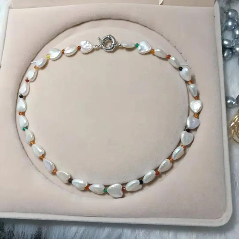 custom design girls ladies high luster Handmade heart shape pearl choker necklace for sale
custom design girls ladies high luster Handmade heart shape pearl choker necklace for sale