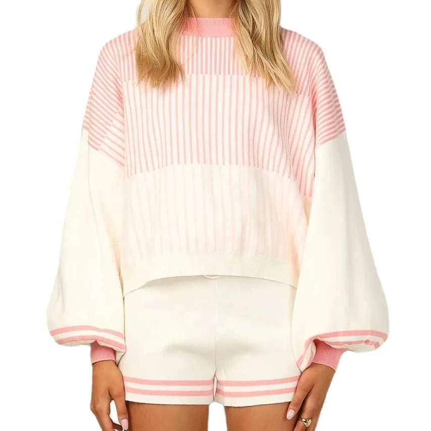 New Winter Women's Long Sleeved Sweater Shorts Home Service Women Two Piece Pants Set, Picture color
New Winter Women's Long Sleeved Sweater Shorts Home Service Women Two Piece Pants Set, Picture color