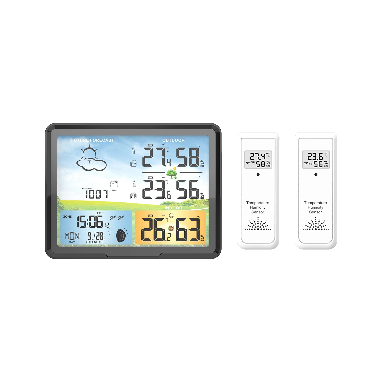 No Rcc Large Screen Intelligent PT20B+USB Digital Weather Station Weather Forecast Moonphase Clock Calendars Concise Square ABS
No Rcc Large Screen Intelligent PT20B+USB Digital Weather Station Weather Forecast Moonphase Clock Calendars Concise Square ABS
