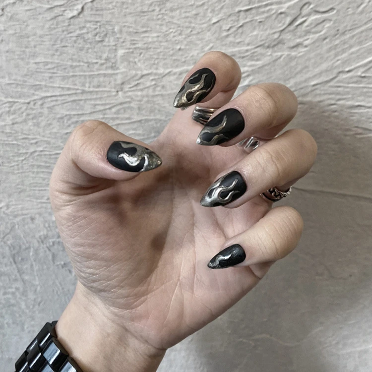 Punk Dark Street Style Artificial Fingernails Wholesale Press on Nails Acrylic, As pic
Punk Dark Street Style Artificial Fingernails Wholesale Press on Nails Acrylic, As pic