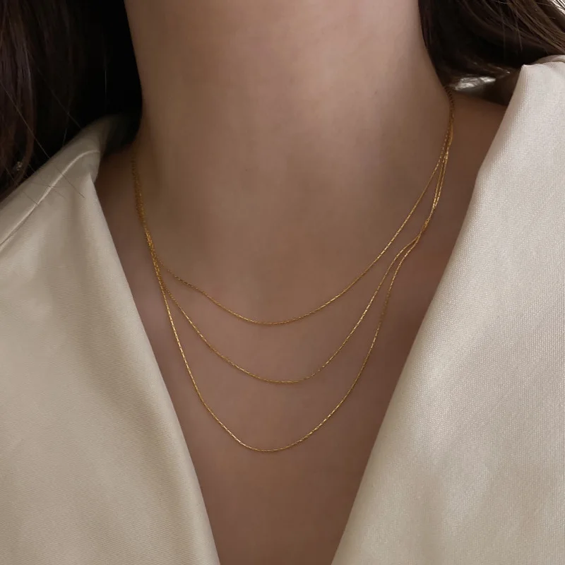 Gold Color Link Chain Necklace For Women 2020 Multi-layer Clavicle Necklaces Snake Chain Choker Vintage Jewelry, Picture
Gold Color Link Chain Necklace For Women 2020 Multi-layer Clavicle Necklaces Snake Chain Choker Vintage Jewelry, Picture