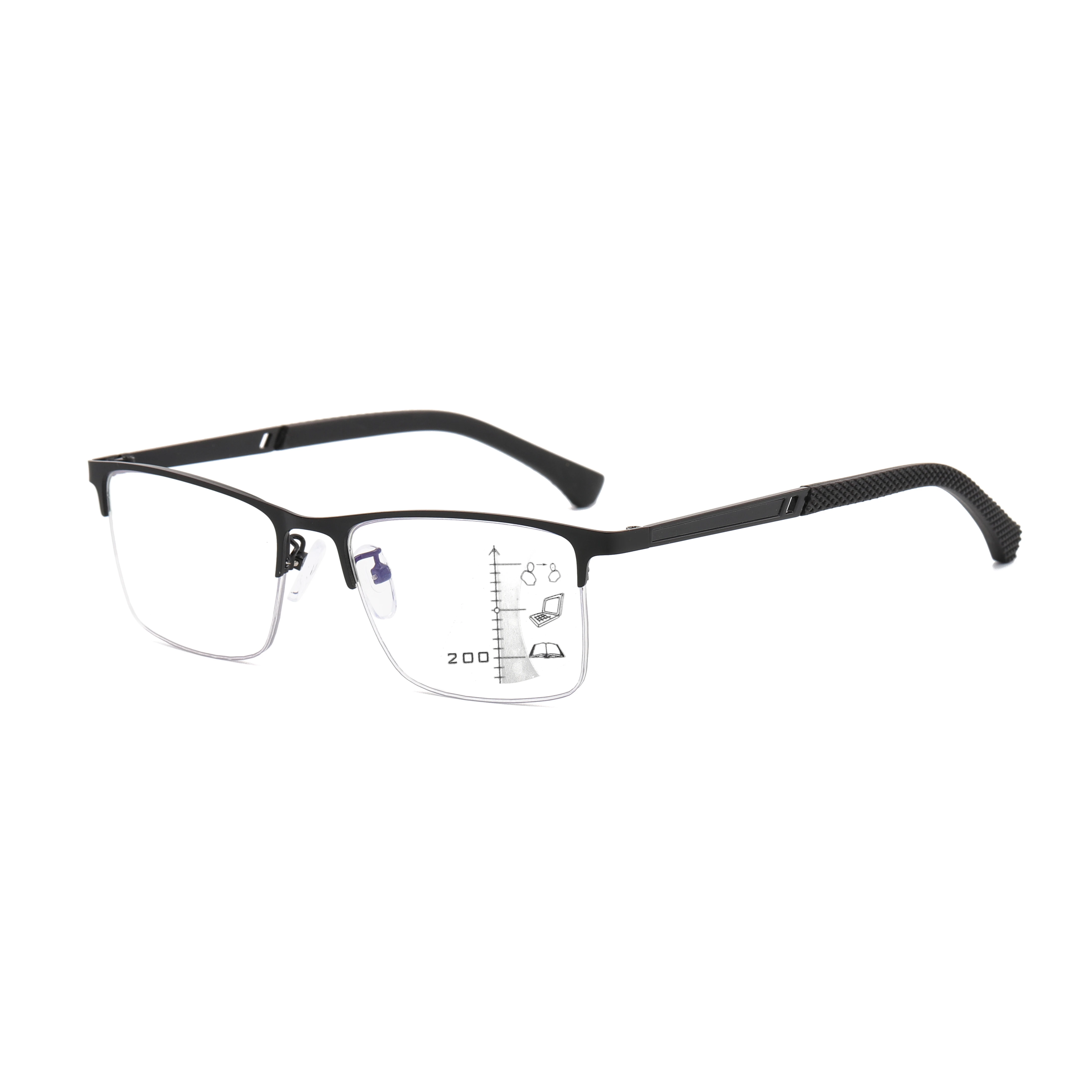 Manufacturer customized multifocal lens progressive lens anti-blue reading reading glasses, As picture
Manufacturer customized multifocal lens progressive lens anti-blue reading reading glasses, As picture