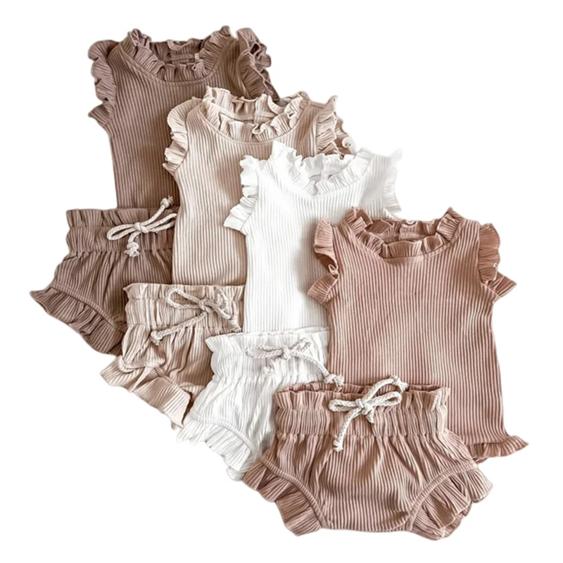 Ins hot sale solid color ribbed newborn baby girl clothing infant toddler baby girl romper jumpsuit
Ins hot sale solid color ribbed newborn baby girl clothing infant toddler baby girl romper jumpsuit