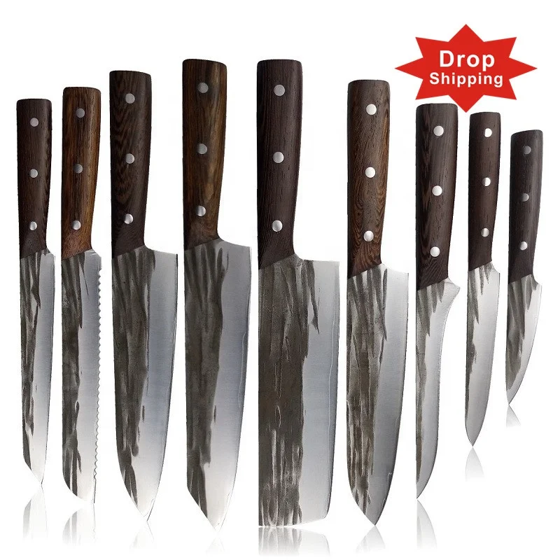 Customization 3 Layers damascus handmade forged 9 pcs carving serrated utility butchery commercial premium kitchen knife set, Silver
Customization 3 Layers damascus handmade forged 9 pcs carving serrated utility butchery commercial premium kitchen knife set, Silver