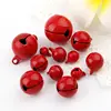 30pc/lot Red 8/10/12mm Metal Jingle Bells Loose Beads Festival Party Decoration/Christmas Tree Decorations/DIYCrafts Accessories