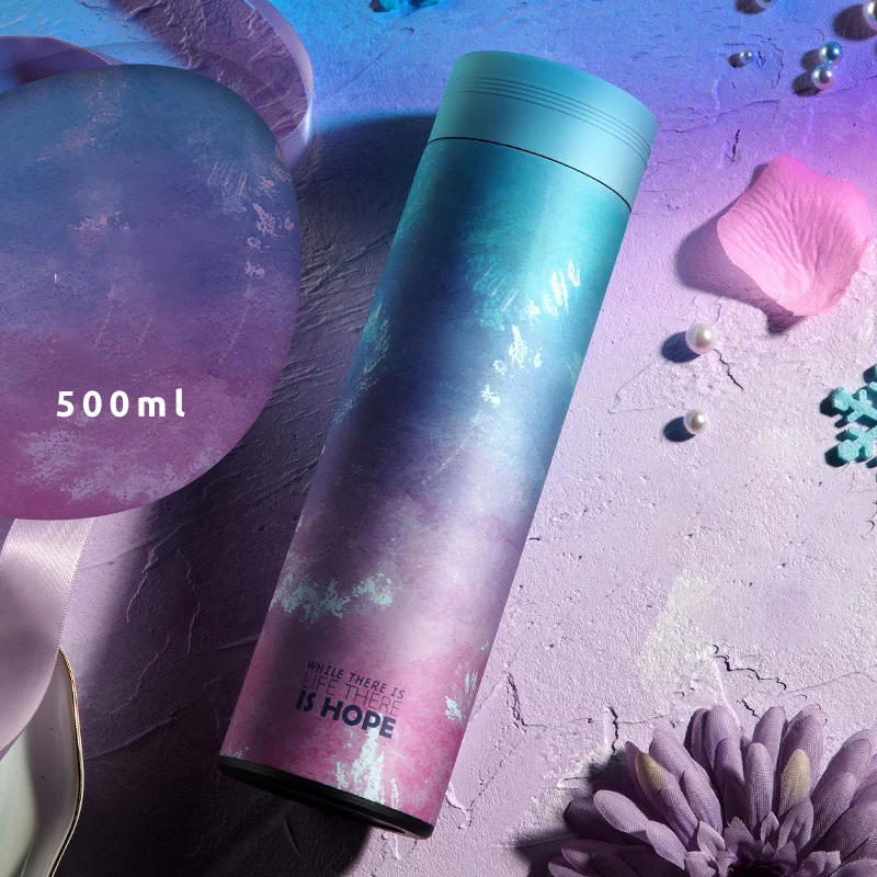 500ml Intelligent Water Bottle Temperature Control Business Vacuum Flask Stainless Steel Fashion Gift Water Bottle, White,black,blue,pink
500ml Intelligent Water Bottle Temperature Control Business Vacuum Flask Stainless Steel Fashion Gift Water Bottle, White,black,blue,pink