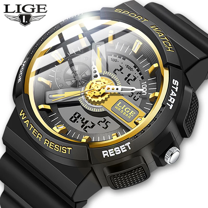 LIGE New Watch Children Digital Quartz Dual Display Wristwatches Shockproof Waterproof Military Army Sport Watch Men /Women
LIGE New Watch Children Digital Quartz Dual Display Wristwatches Shockproof Waterproof Military Army Sport Watch Men /Women