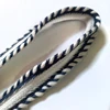 custom 100% braided cotton cord brown with white color for hoodies