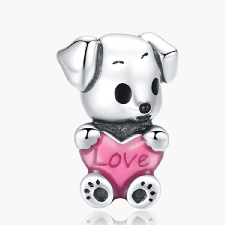 Fashion Genuine Jewelry 925 Sterling Silver Cute Puppy Enamel Charm Heart Women Fashion Jewelry
Fashion Genuine Jewelry 925 Sterling Silver Cute Puppy Enamel Charm Heart Women Fashion Jewelry