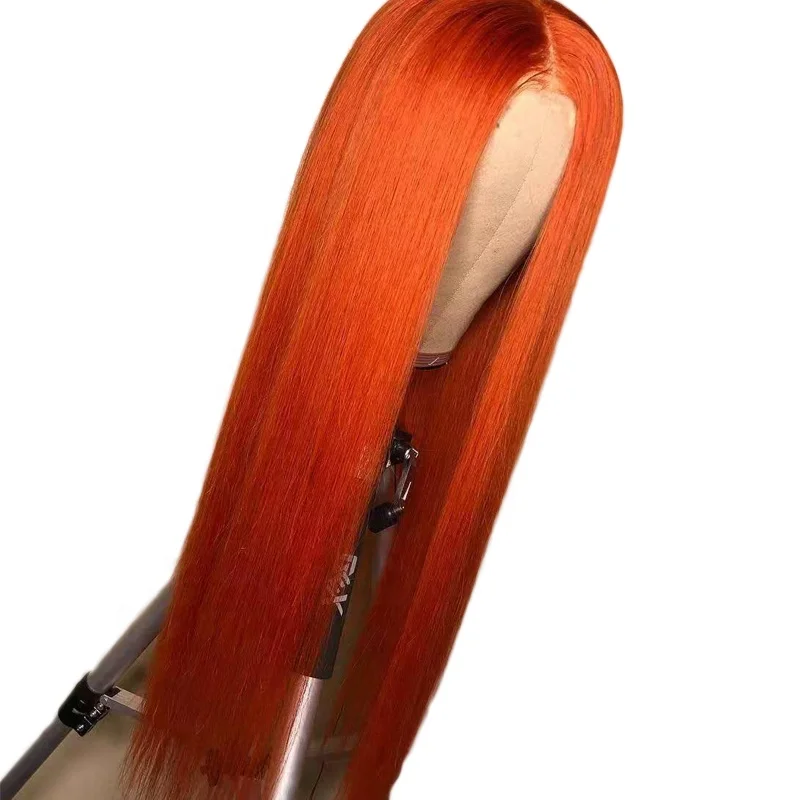Trendy Ginger Orange Color Long Straight Silky Europe Virgin Human Hair 13*4 Lace Front Wigs
Trendy Ginger Orange Color Long Straight Silky Europe Virgin Human Hair 13*4 Lace Front Wigs
