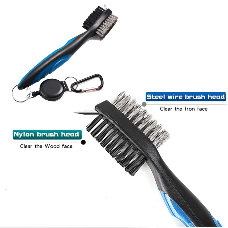 Double-Side Golf Cleaning Brushes Custom Logo Aluminum Cleaning Tools Golf Club Brush Groove Cleaner With Retractable Zip-line, Green, orange, blue, black, red
Double-Side Golf Cleaning Brushes Custom Logo Aluminum Cleaning Tools Golf Club Brush Groove Cleaner With Retractable Zip-line, Green, orange, blue, black, red