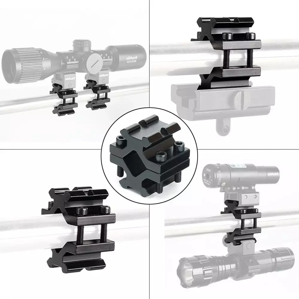 Tactical Universal Adjustable Dual Sides Barrel Ring Mount Tube Adapter for Scope Rifle Flashlight Shotgun Laser Converter, Black
Tactical Universal Adjustable Dual Sides Barrel Ring Mount Tube Adapter for Scope Rifle Flashlight Shotgun Laser Converter, Black