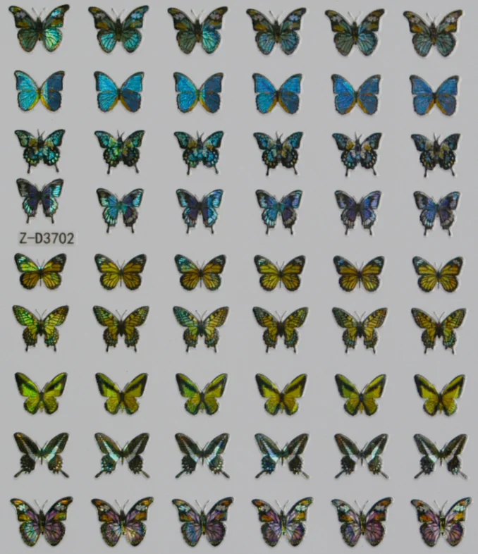 Factory direct sales 2021 new radium nail art butterfly small nail decals nail stickers
Factory direct sales 2021 new radium nail art butterfly small nail decals nail stickers