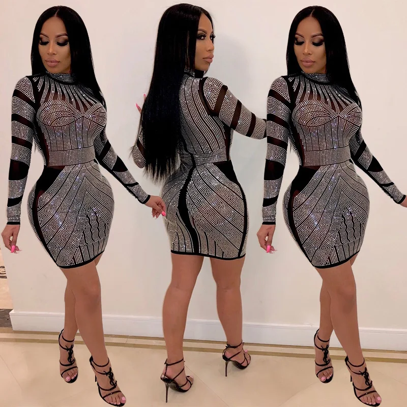 Fashion Club Wear Dress Women Bodycon Sequined Sexy Dresses Black Bodycon Party Dress Evening
Fashion Club Wear Dress Women Bodycon Sequined Sexy Dresses Black Bodycon Party Dress Evening